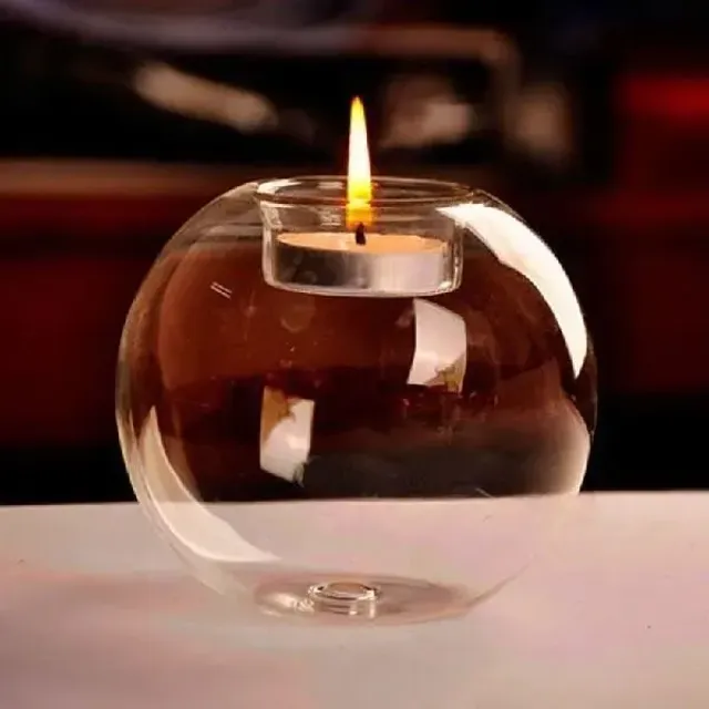 Glass candle for home decoration