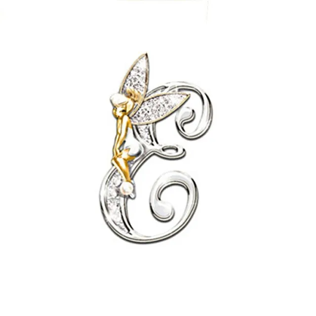 Luxury glitter brooch with letter - Fairy