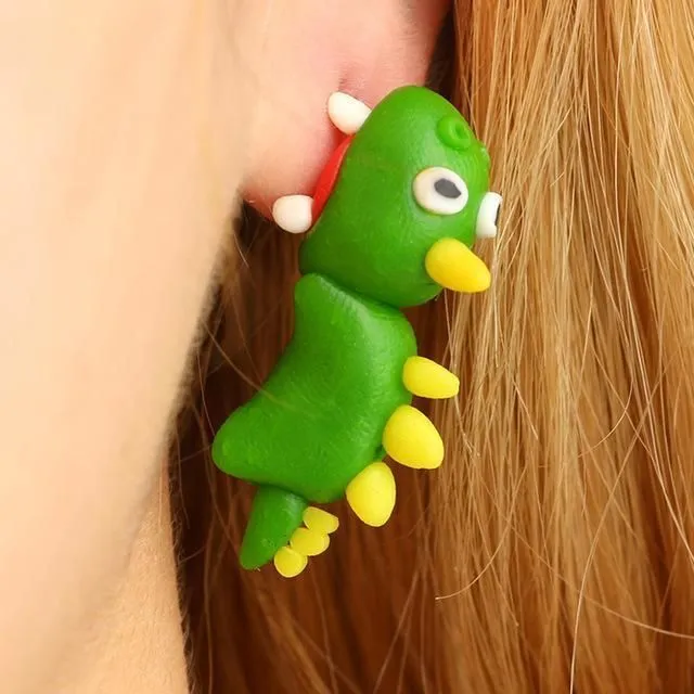 Earrings with baby animals