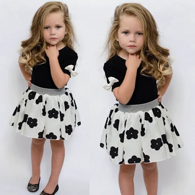 Lovely gallant baby girl dress with flowers