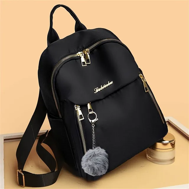 Backpack in fashion single color editing, with simple letter decor, light for travel and school