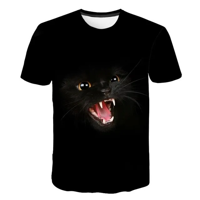 Children's T-shirt with cat B1503