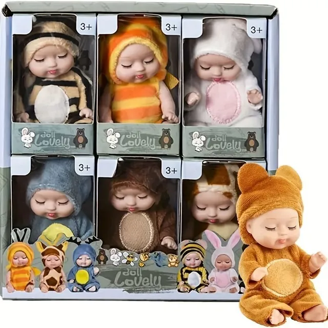 6dílná dárková krabička s princeznovskými panenkami - Dokonalý dárek pro holky a kluky