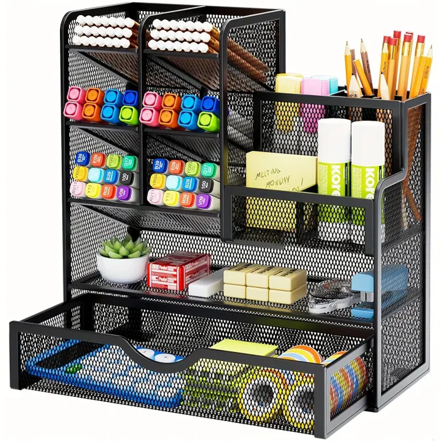 Desk storage rack, multifunctional storage box for stationery and other storage, office storage rack, office accessories