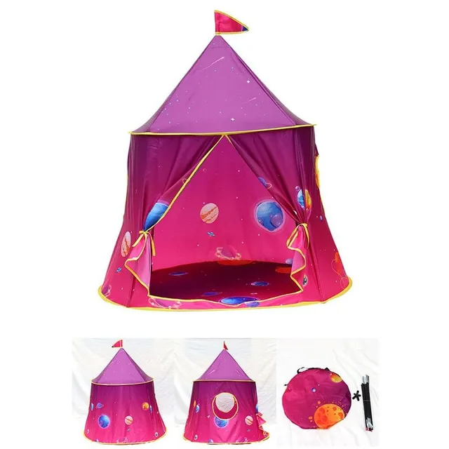 Folding children's tent in rainbow design