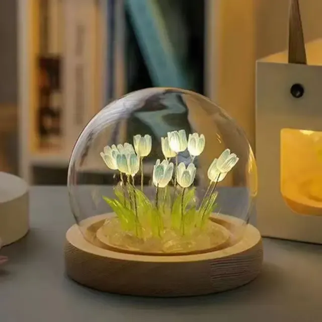 Tulip Night Light Handmade DIY Materials Household Decoration