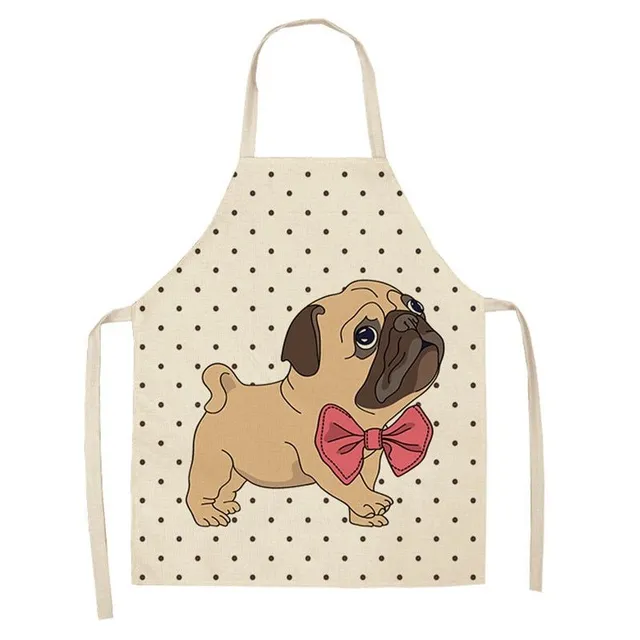 Kitchen apron with dog pattern