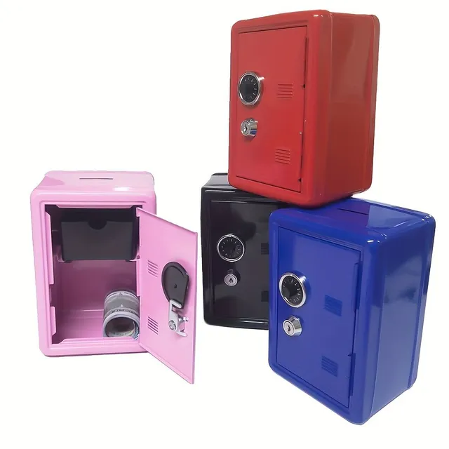 1 buc. Seif, Mini Locker - Micul Seif Cutie de Depozitare cu Lacăt și Cheie Combinată, Seif Casnic, Seif Personal pentru Documente Acasă, Bijuterii și Bani