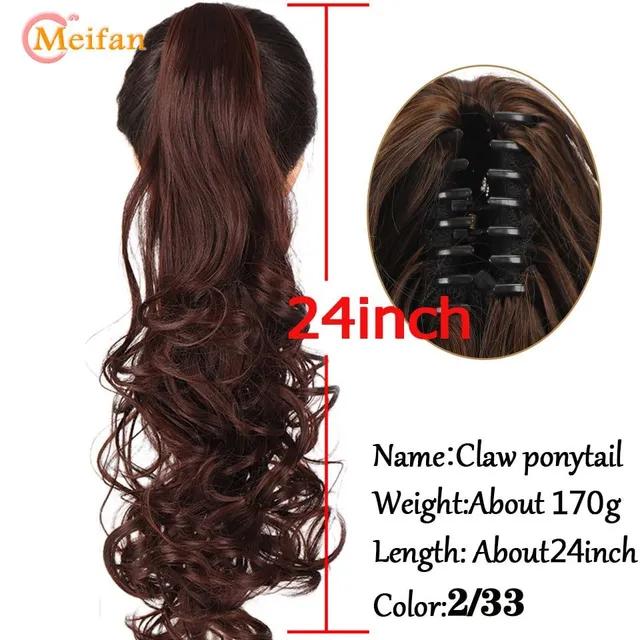 Rövid Wavy Claw Conytail Clip A haj kiterjesztései Fekete Barna Pony Tail Clip In Hair Tail Natural Fake Hair Extensions