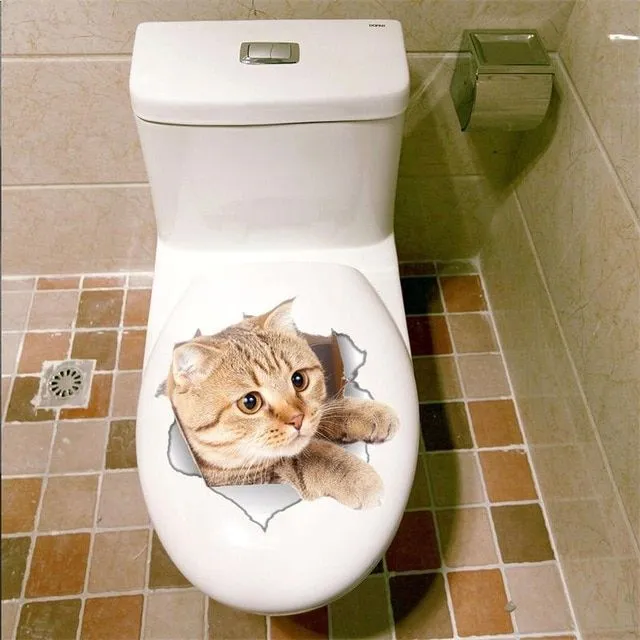 Naklejki 3D na WC CAT