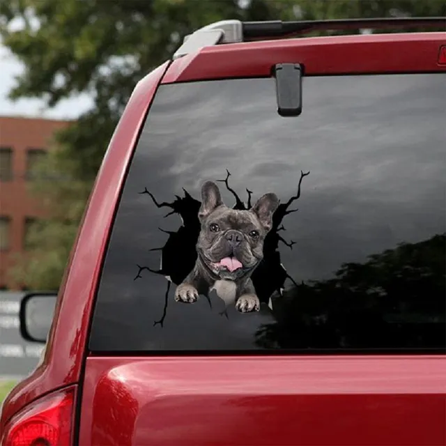 3D štýlové nálepky na auto s motívom psa