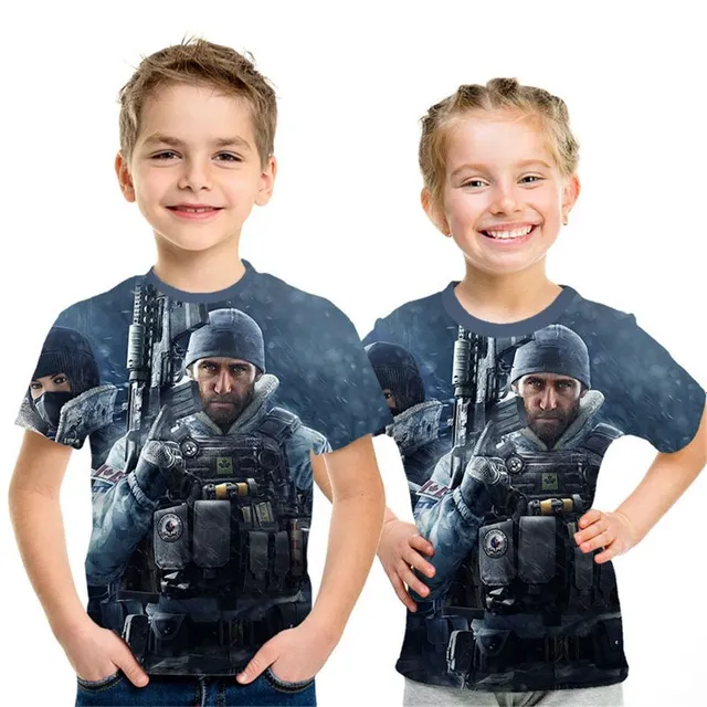 Gyerek póló menő 3D Call of Duty nyomtatással