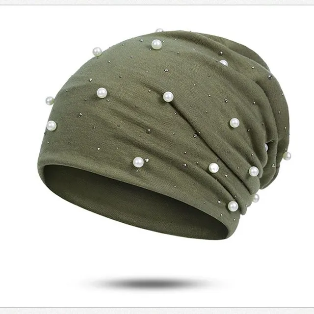 Stylish ladies cap with pearls