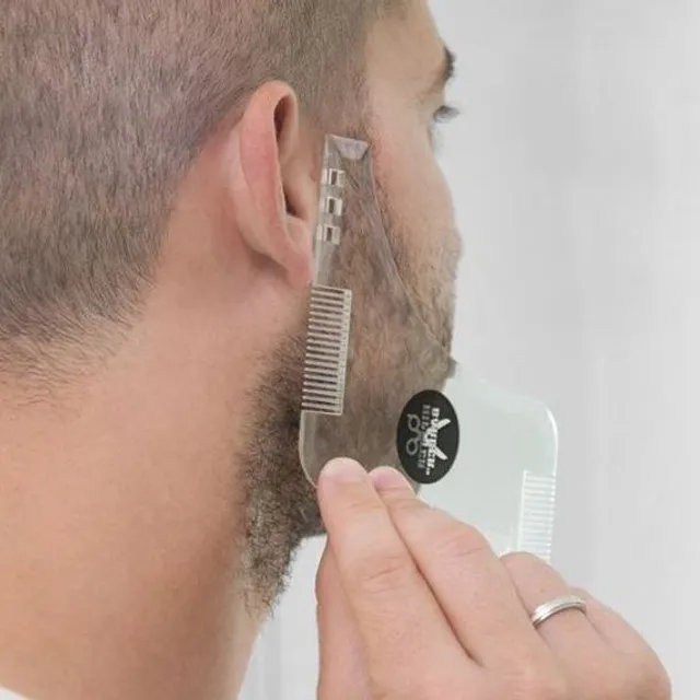 BST Shaving template with beard comb