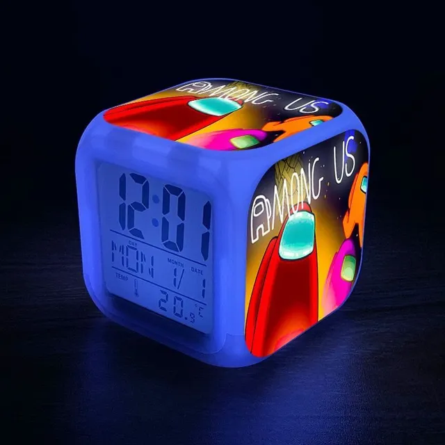 Lighting alarm for children with gaming motifs