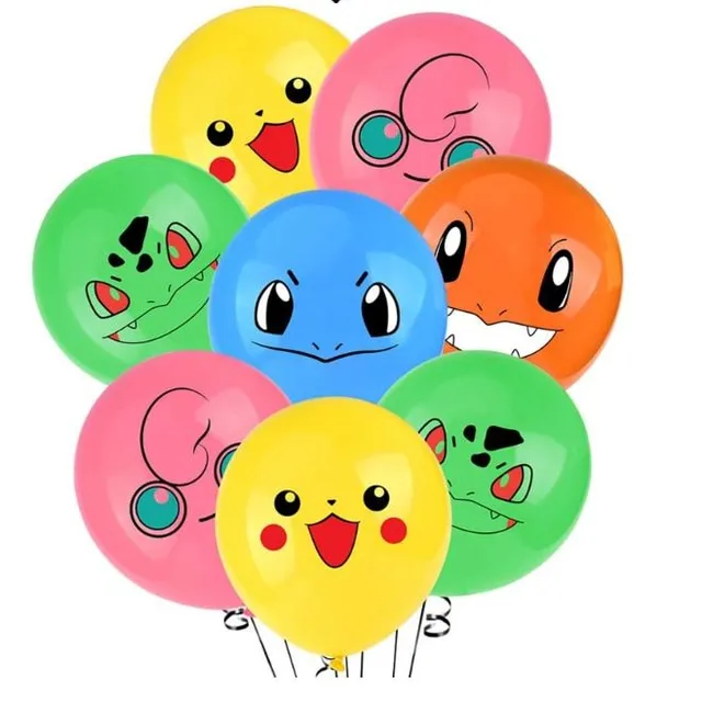 Nádherný set nafukovacích balónků s motivem Pokémon