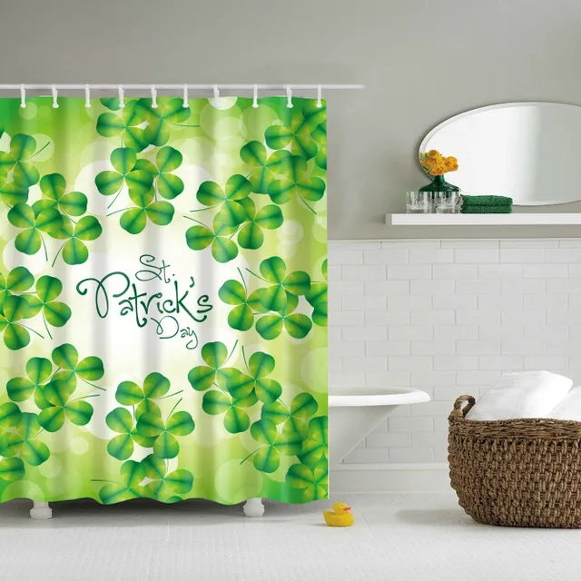 Shower curtain with nature motif