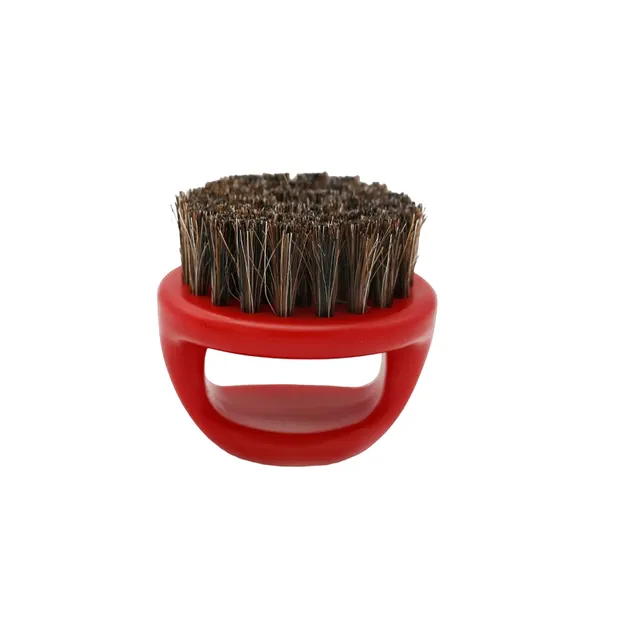 Brosse à barbe en poils de sanglier Brosse à barbe portable 6 x 5,3 cm