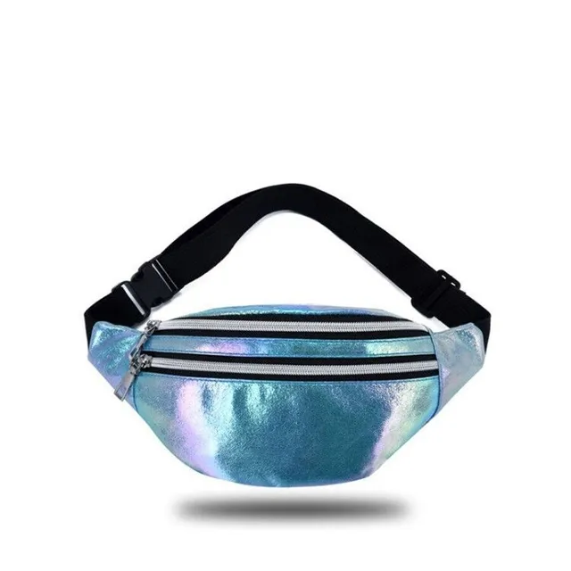 Stylish kidney bag with holographic Bryce look