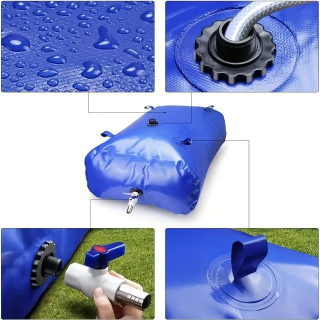 Nádrž na vodu 100L © Prenosný vodný vak s PVC guľôčkovým uzáverom