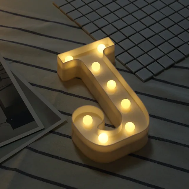 LED light letters j