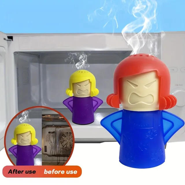 Clean your microwave effortlessly with Angry Kitchen Mama microwave cleaner, for restaurants/commercial spaces