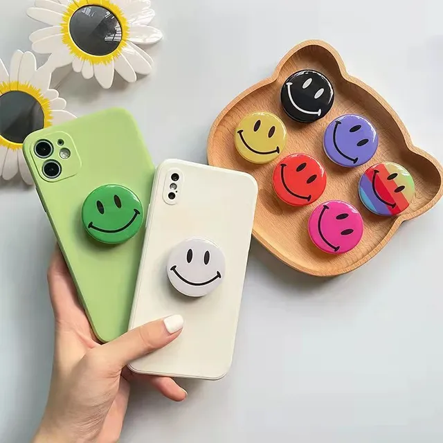 Practical round PopSockets holder Smile