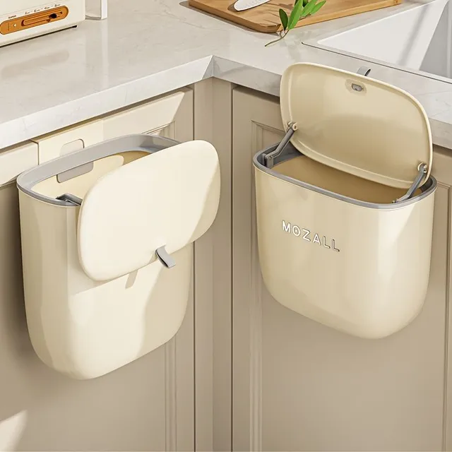 Kitchen trash bin with lid - 8 liters