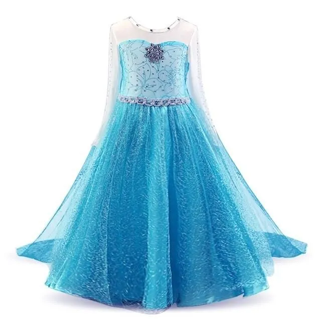 Girls Frozen Princess Costume