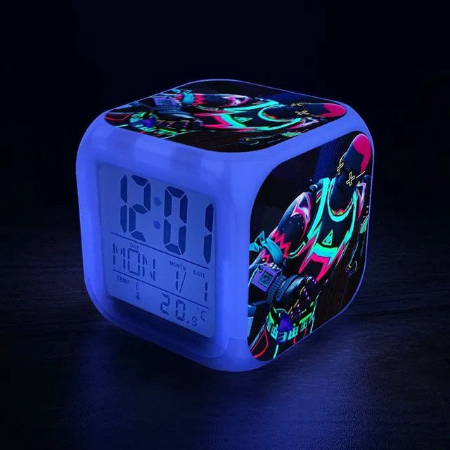 Original luminous alarm clock with Fortnite computer game motif 10-no-box