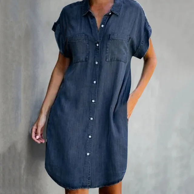 Denim shirt dress