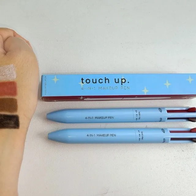 Practical timeless cosmetic pencil 4in1 - eye pencil, eyebrow pencil, lip pencil and highlighter Borko