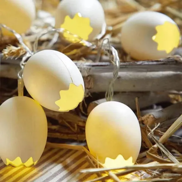 Ghirlandă luminoasă cu LED-uri de Paște cu ouă