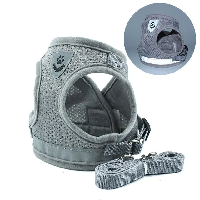 Breathable harness for dogs Gray L