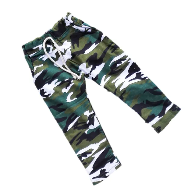 Boys sweatpants with military pattern - 5 colours green 2T