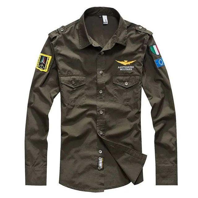 Army men's military shirt