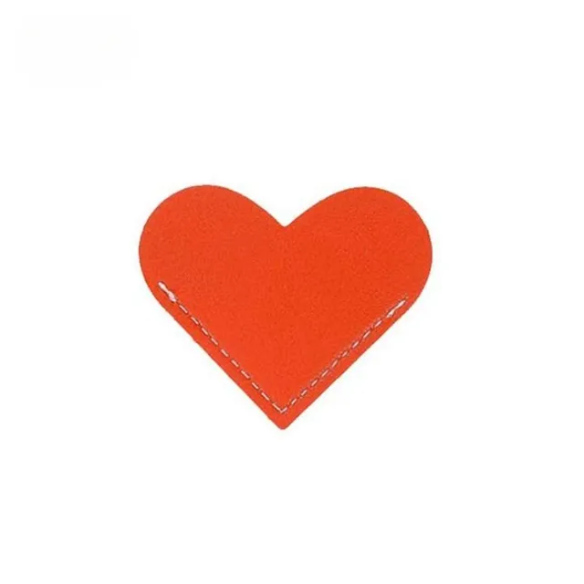 Practical hand-stitched leather bookmark in heart design - more colours Ibrahim