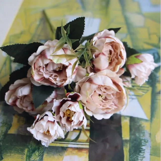 Decorative bouquet of peonies - 5 colours