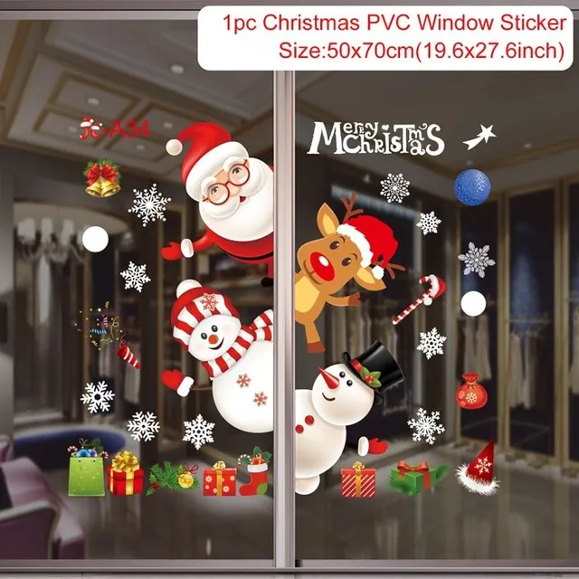 Karácsonyi dekorációk - matricák ablakokhoz