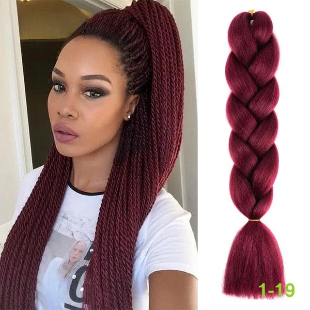 Kanekalon hair on braids - more variants