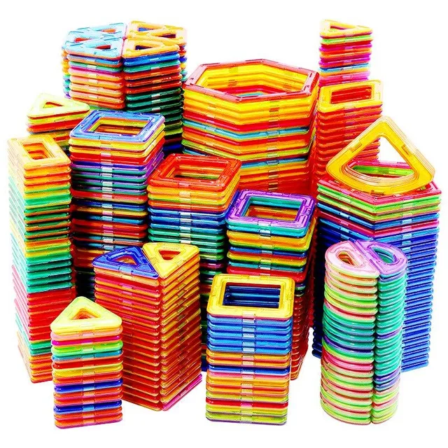 Marele set de blocuri de construcție magnetice pentru copii - jucării educative