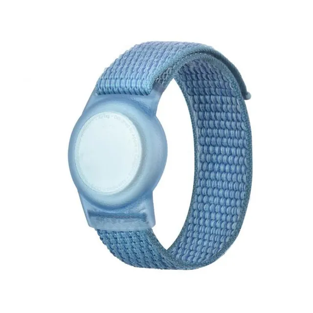 Children's nylon bracelet for AirTag blue 170mm