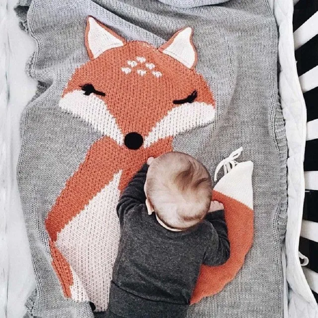 Baby blanket with fox E504