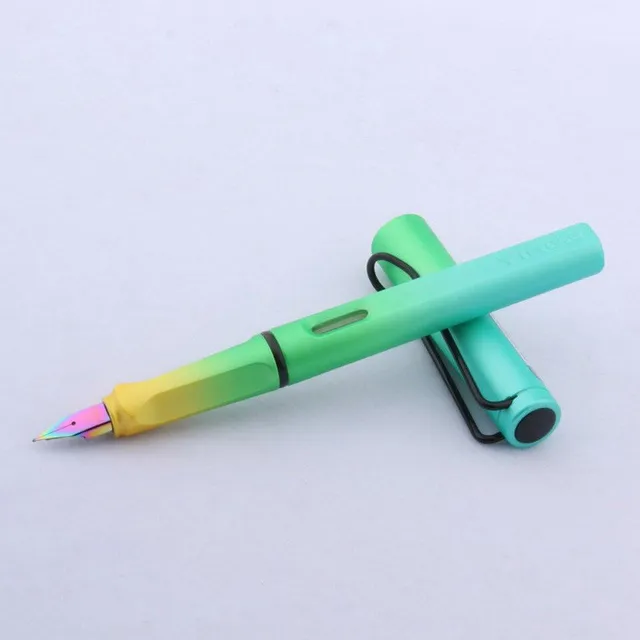 Kancelárske / školské plniace pero v dúhových farbách