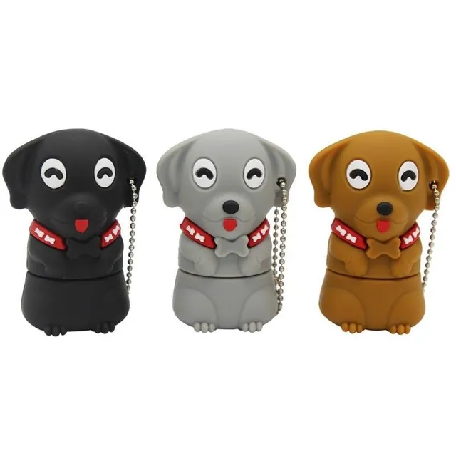 Mini USB flash drive dog grey 8GB Georgianna