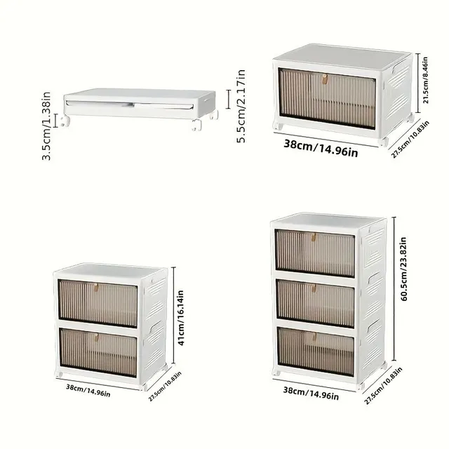 Folding transparent boot box, home storage shelf, suitable for exterior