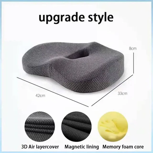 Orthopedic seat cushion - pressure relief seat cushion for comfortable sitting against back pain