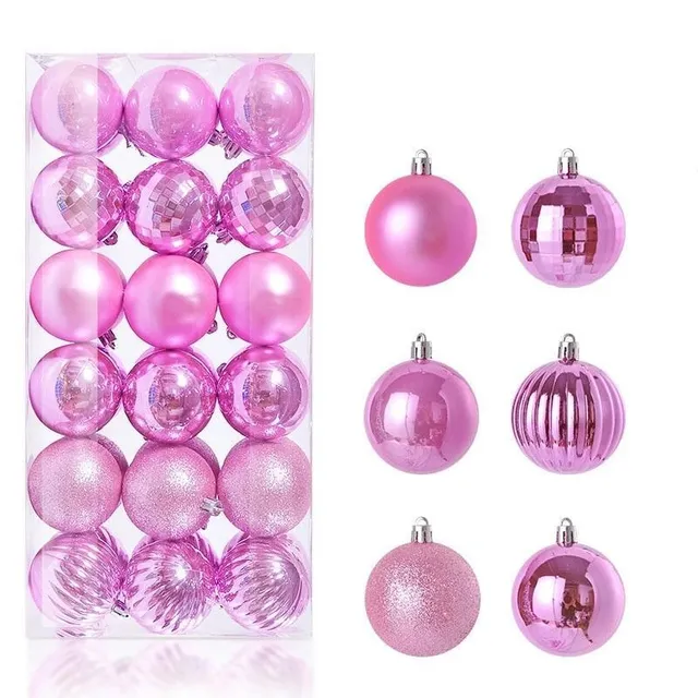 Trendy Christmas tree balls in different colours Bianca