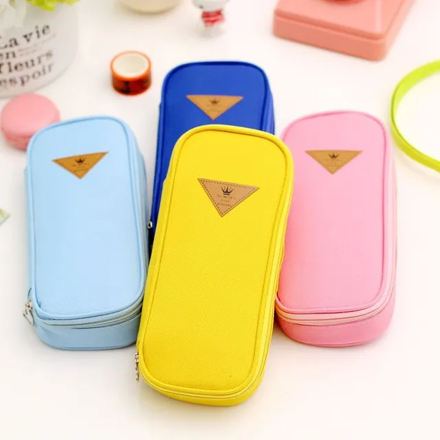 Children's stylish one-colour school pencil case - various colours