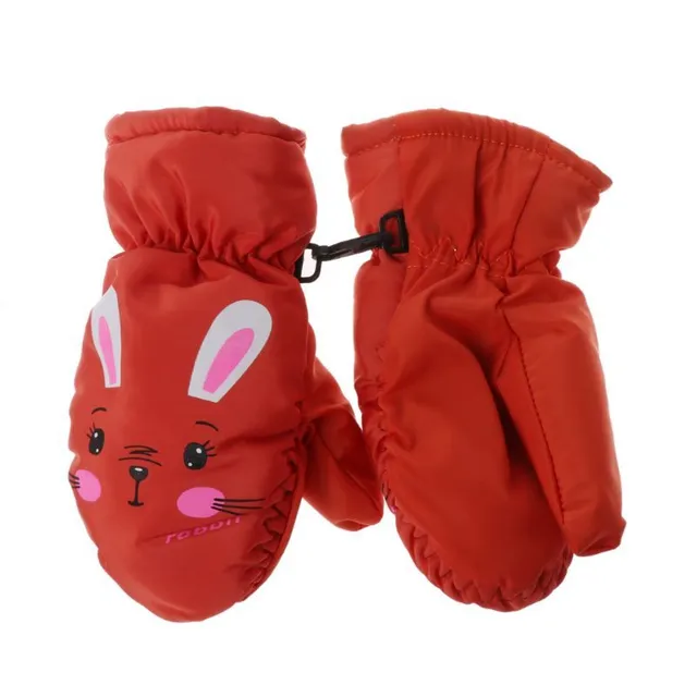 Detské rukavice so zajačikom